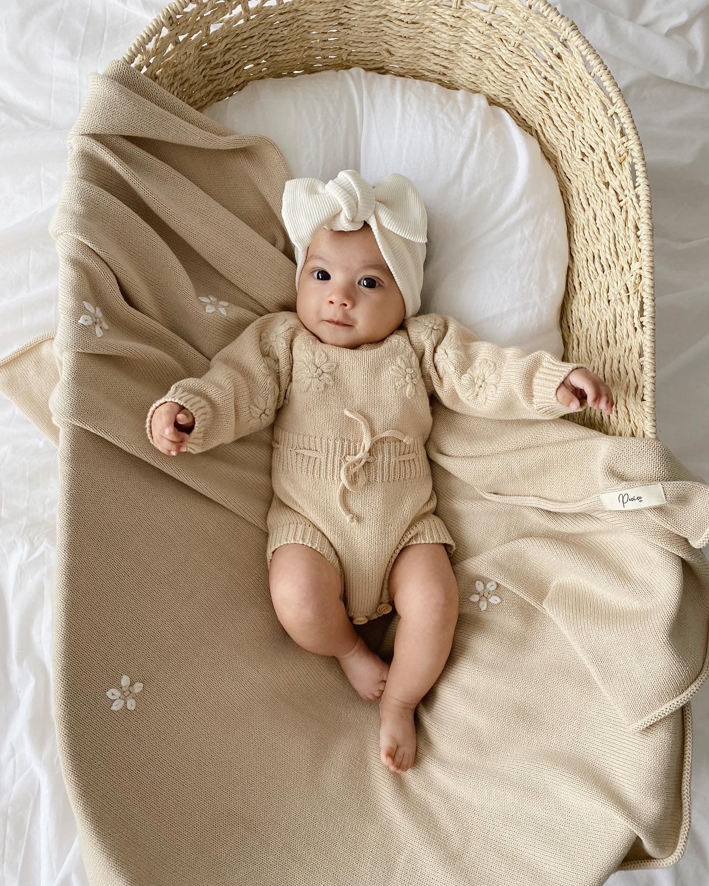 Eva Rib Topknot Headband | Cream