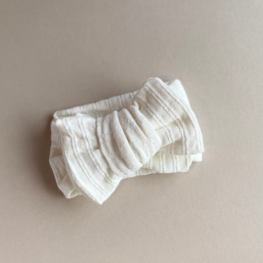 Mia Oversized Topknot Headband | Ivory