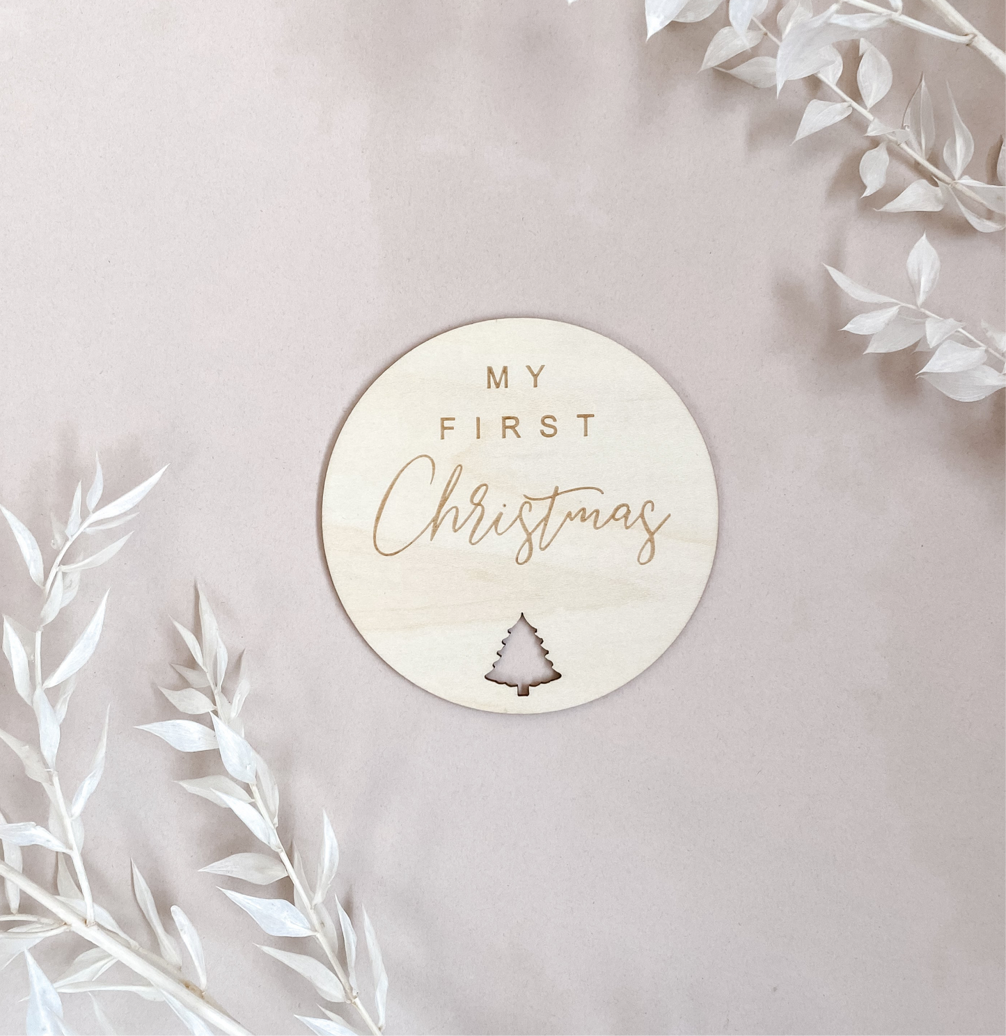 My first Christmas | wooden plaque | baby milestone