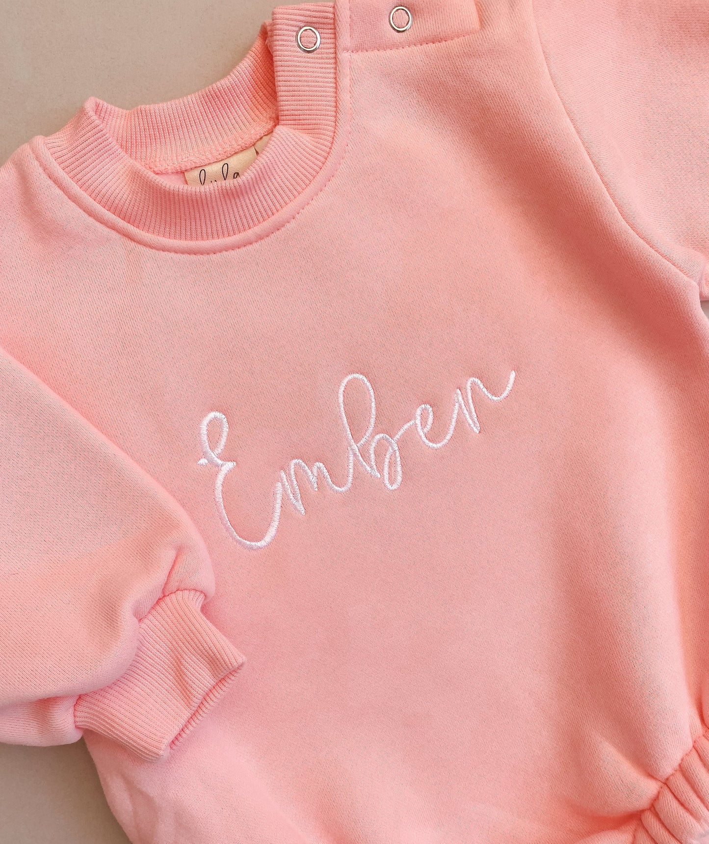 Embroidered baby romper