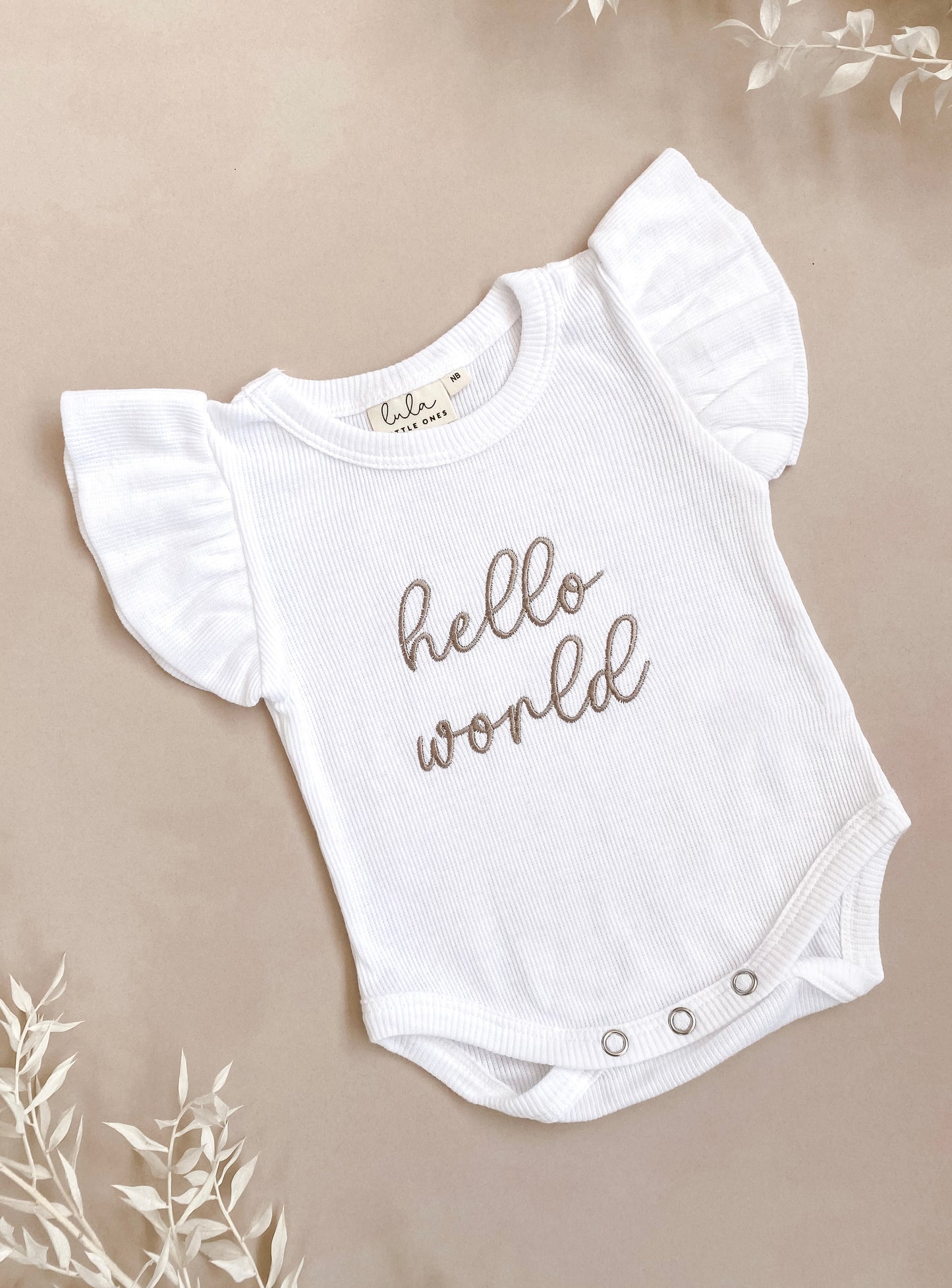 Hello world baby outfit