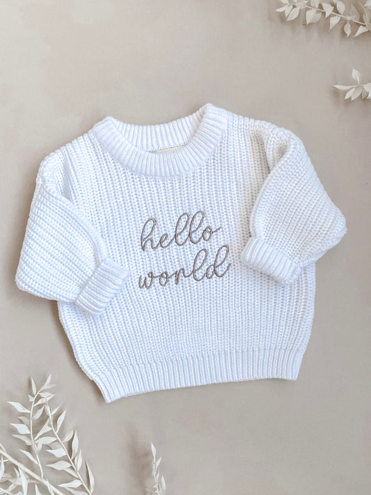 Hello world newborn clothes - jumper