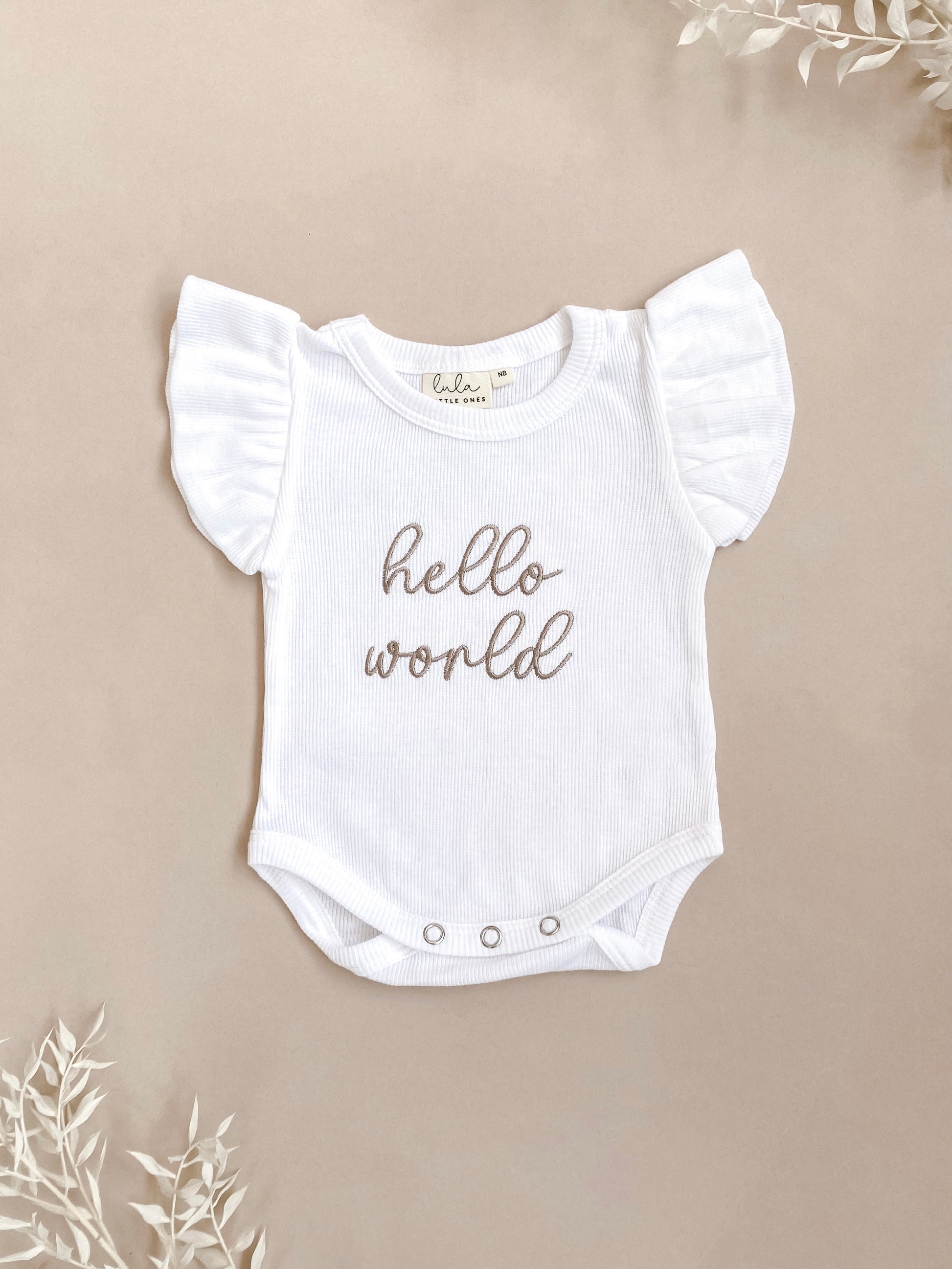 Hello world baby bodysuit vest