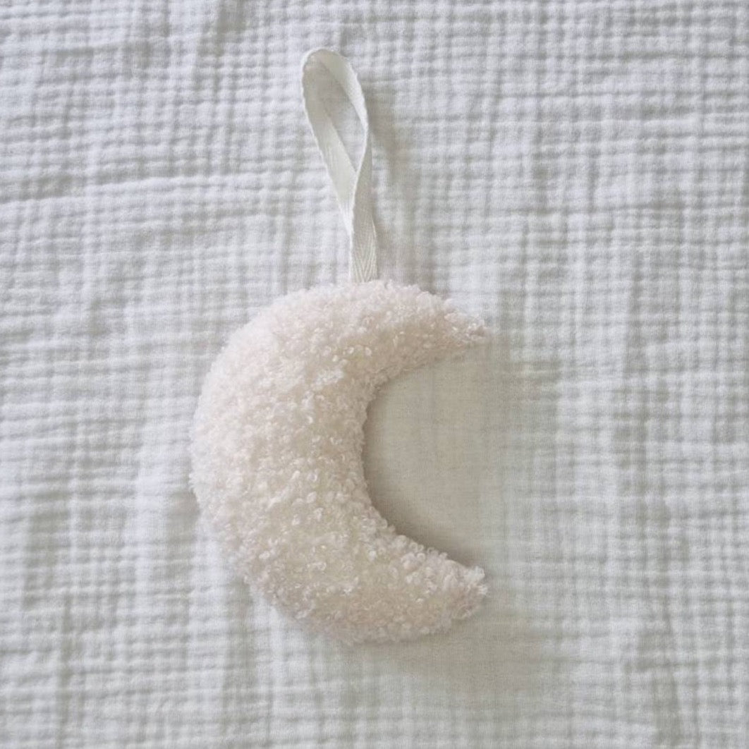 Boucle Moon Nursery Decoration | Dummy Holder