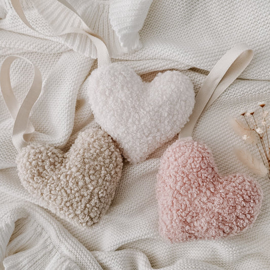 Boucle Heart Nursery Decoration | Dummy Holder