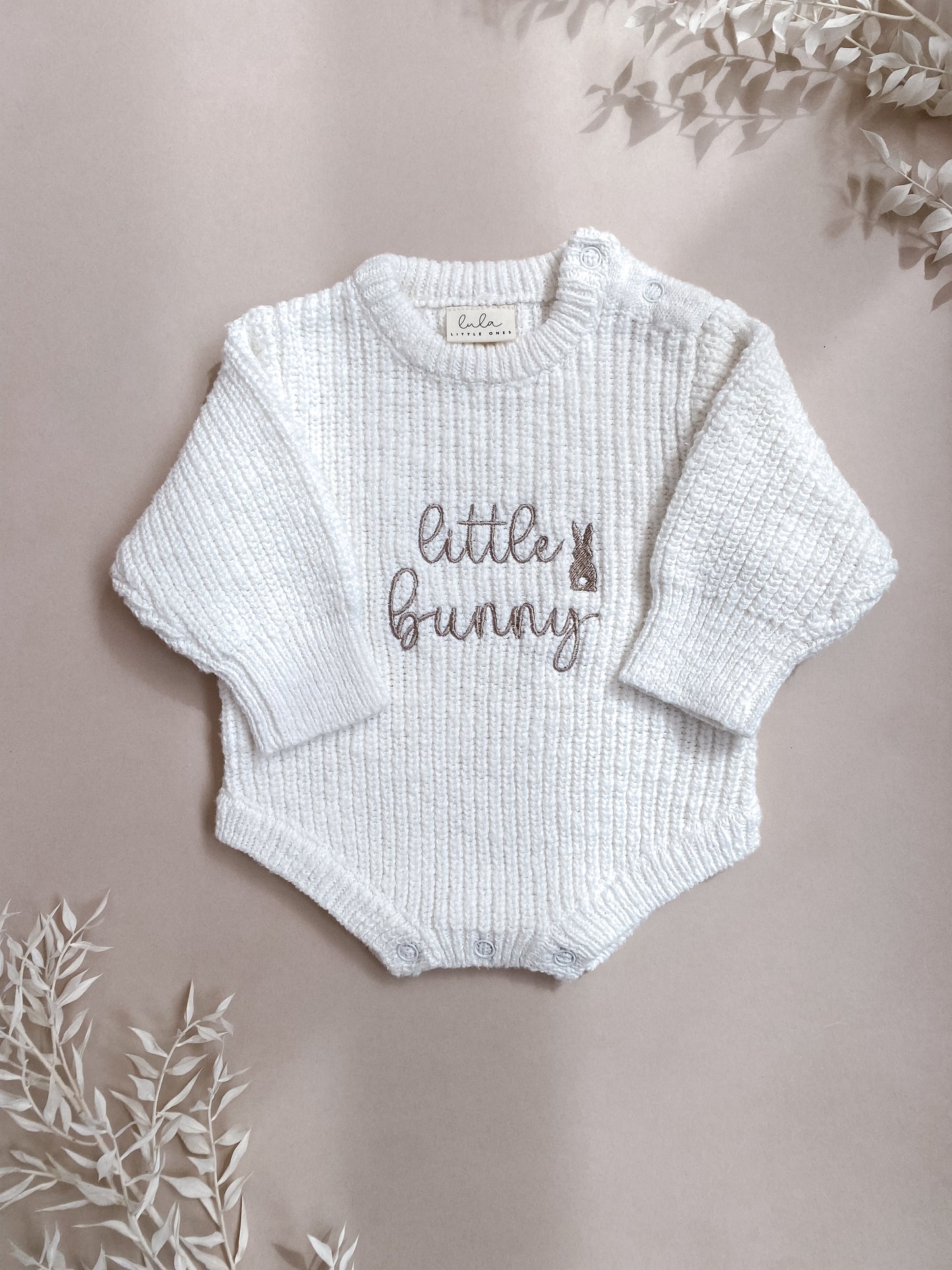 Sample | Little Bunny | Chunky Knit Baby Romper | 0-3 Months