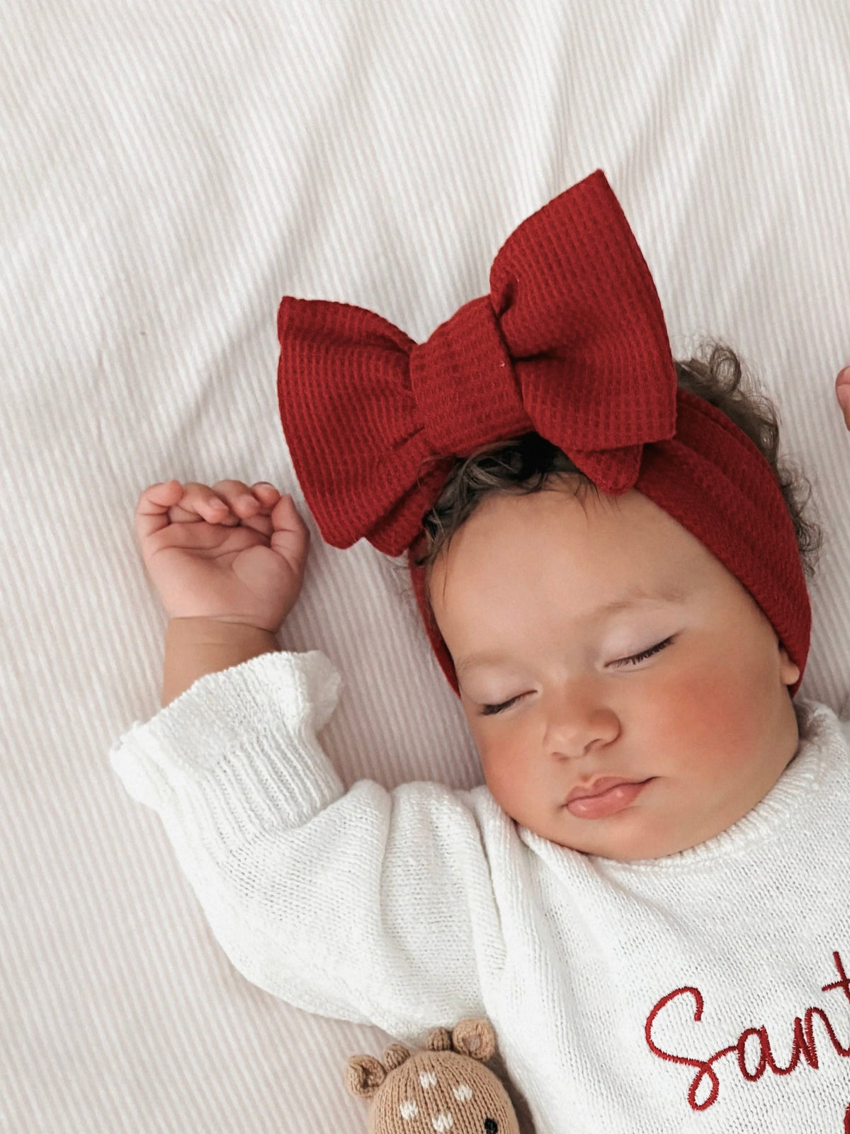 red baby girl headband