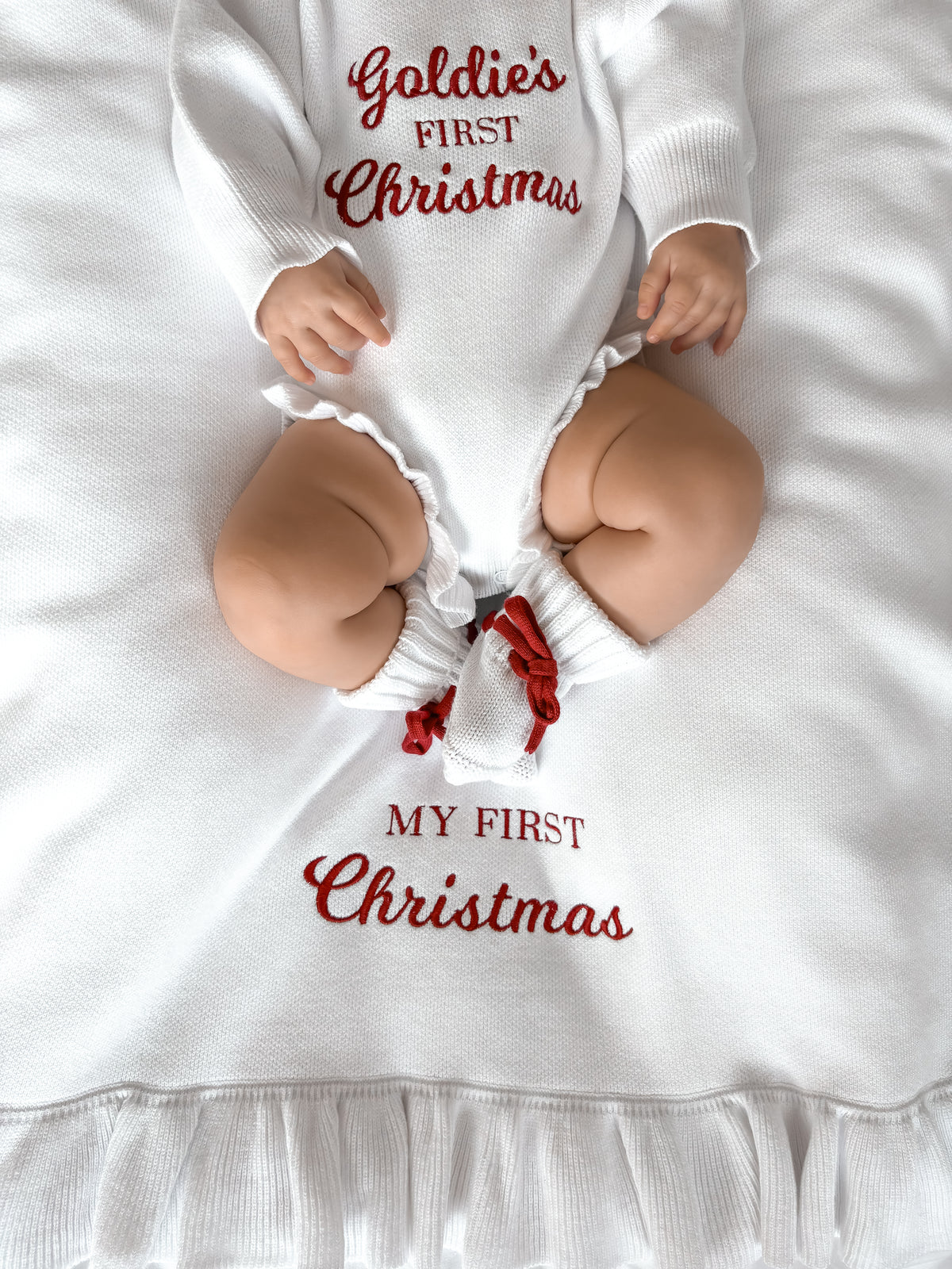 Christmas baby blanket for baby's first Christmas