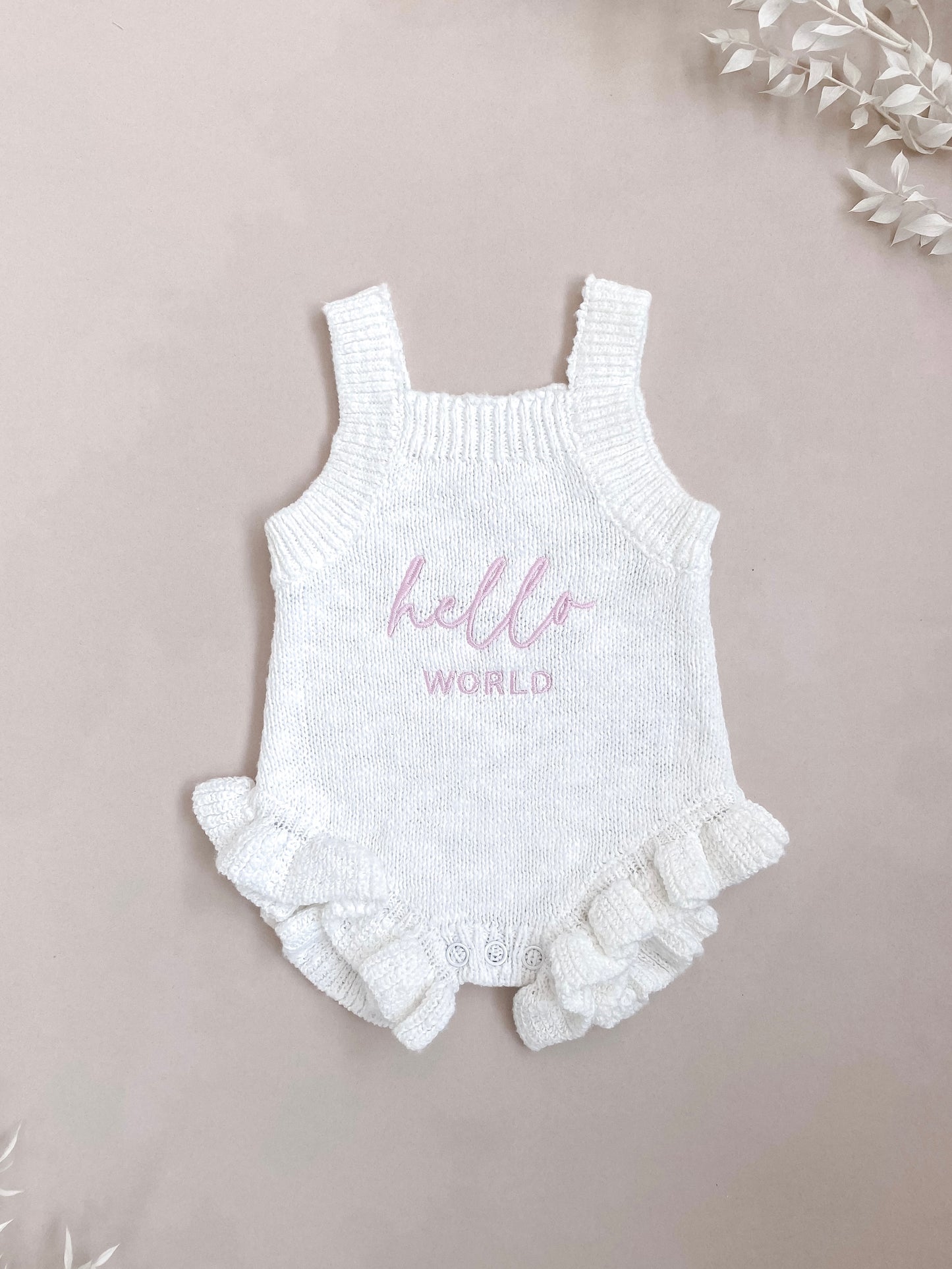 hello world baby romper | personalised baby clothes