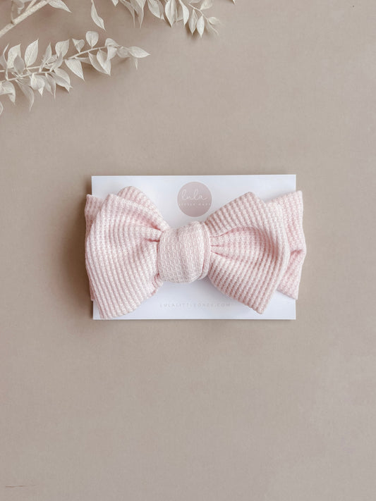 baby headband with bow - pink