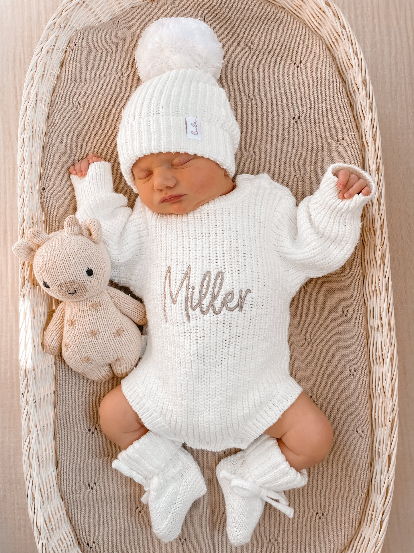 personalised baby clothes - chunky knit outfit set