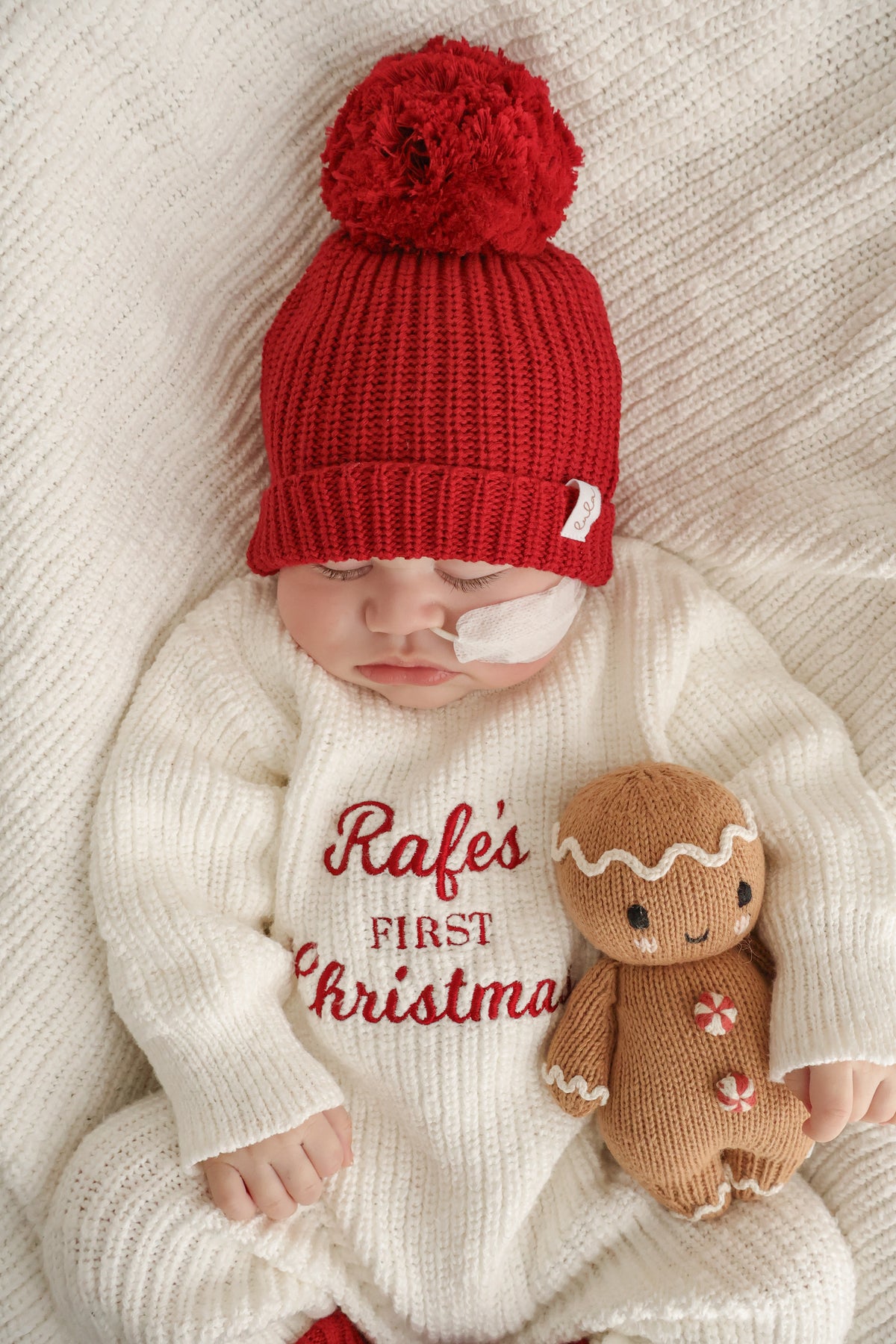 Chunky Knit Baby Hat | Ruby Red