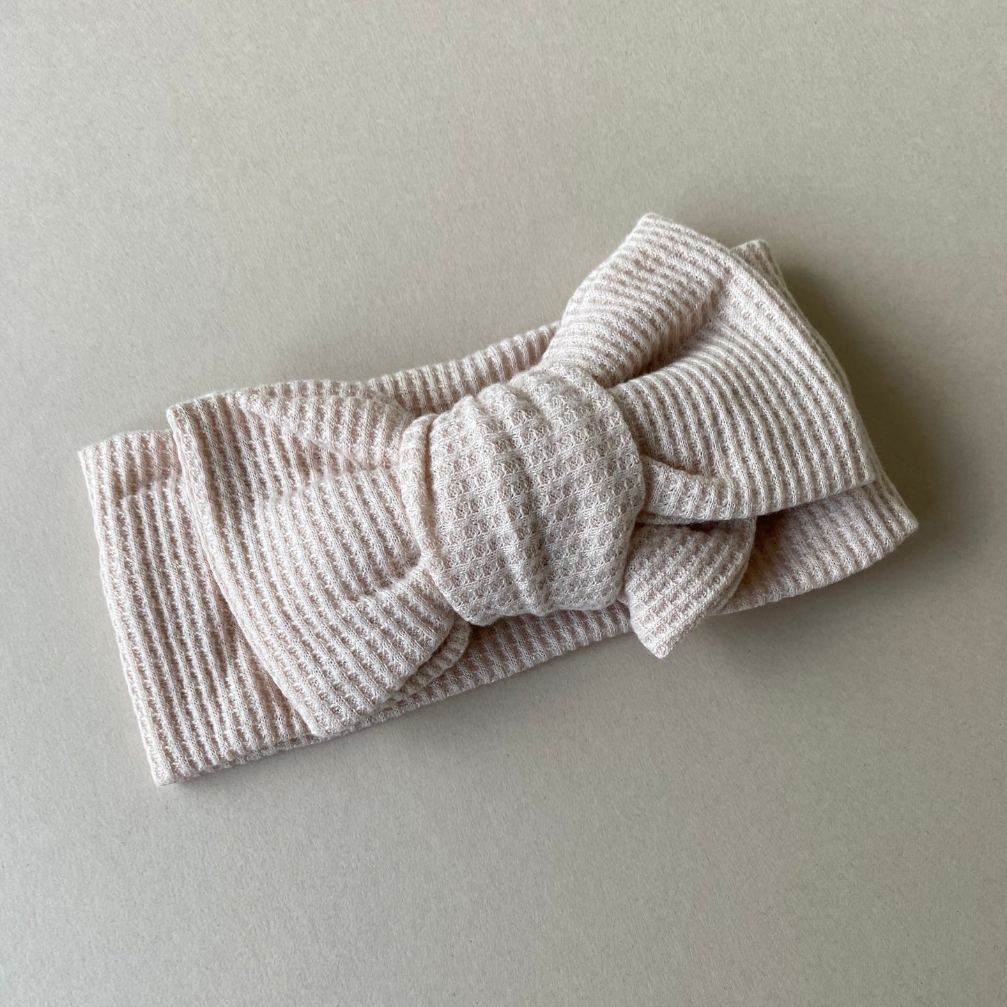 Baby Headband | Waffle Top Knot | Blush