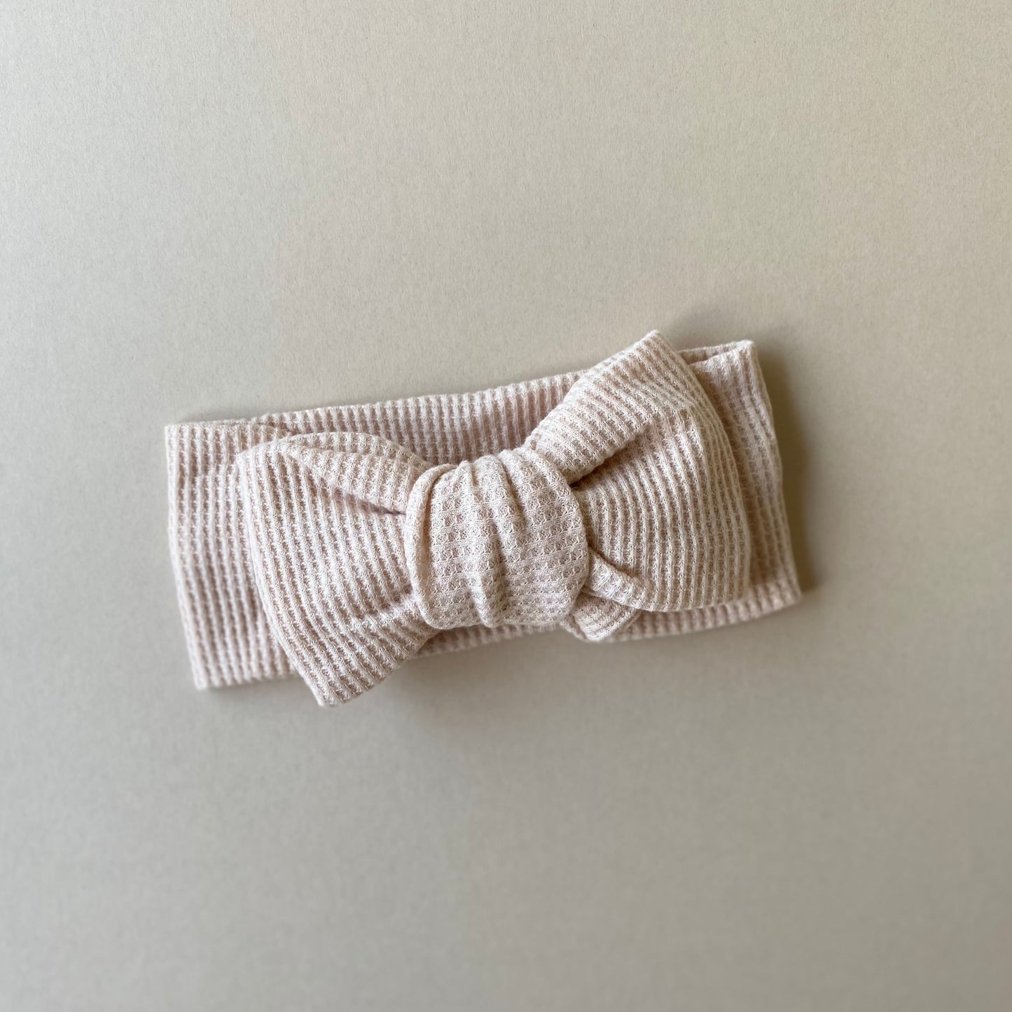 Baby Headband | Waffle Top Knot | Blush