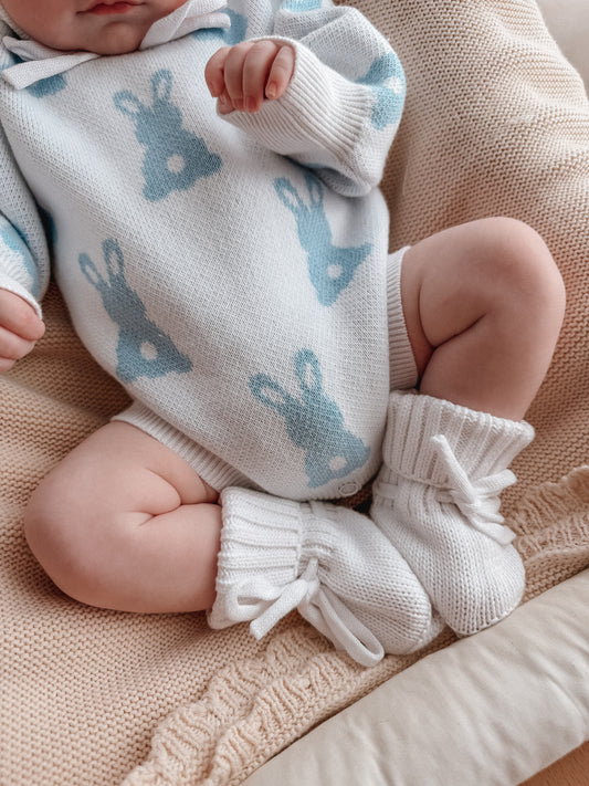 baby boy bunny romper