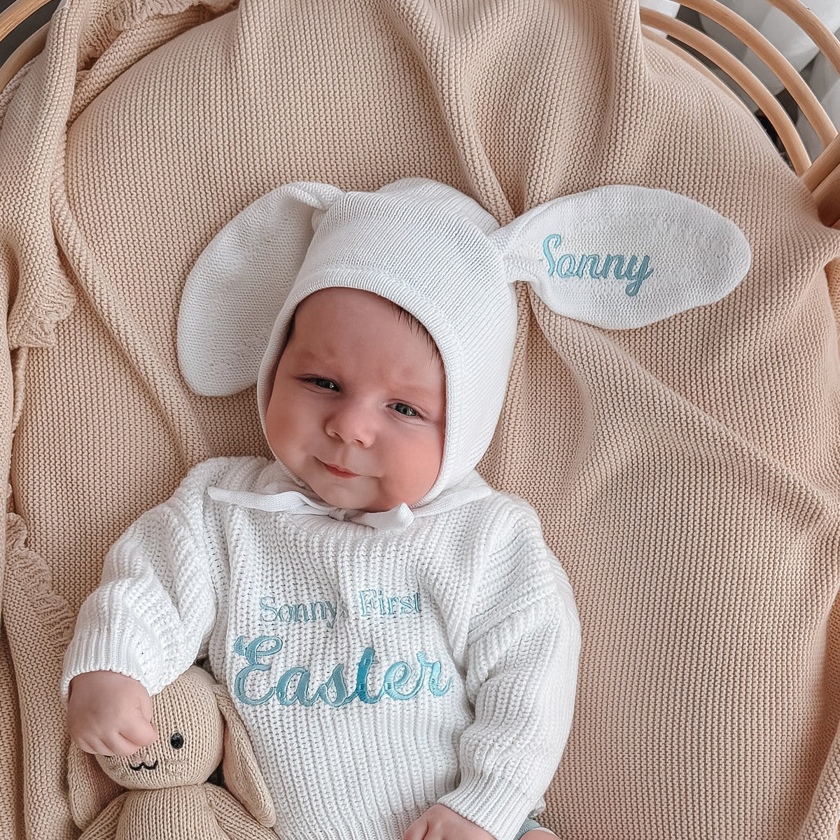 baby bunny ears bonnet
