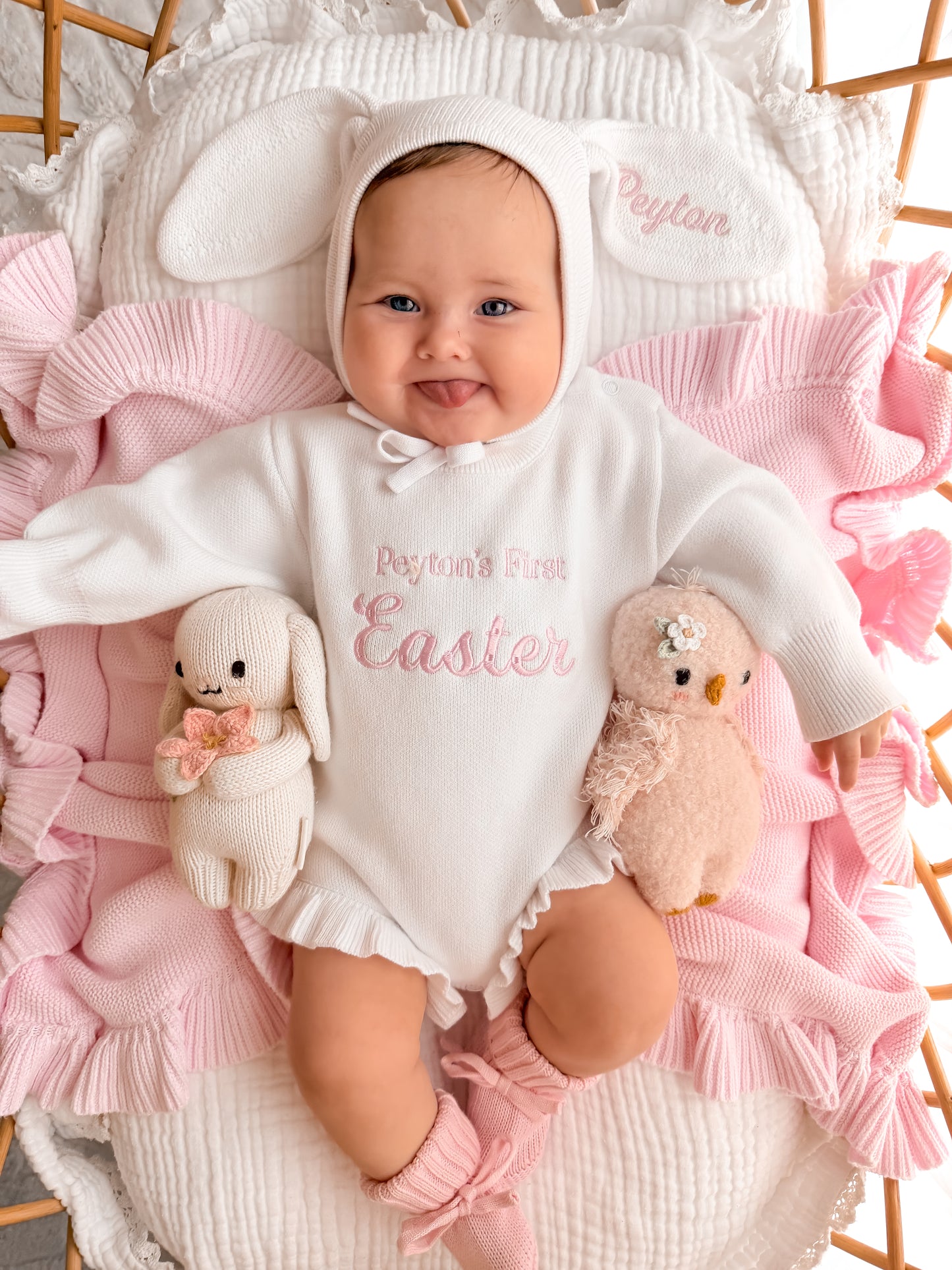 first easter baby girl romper