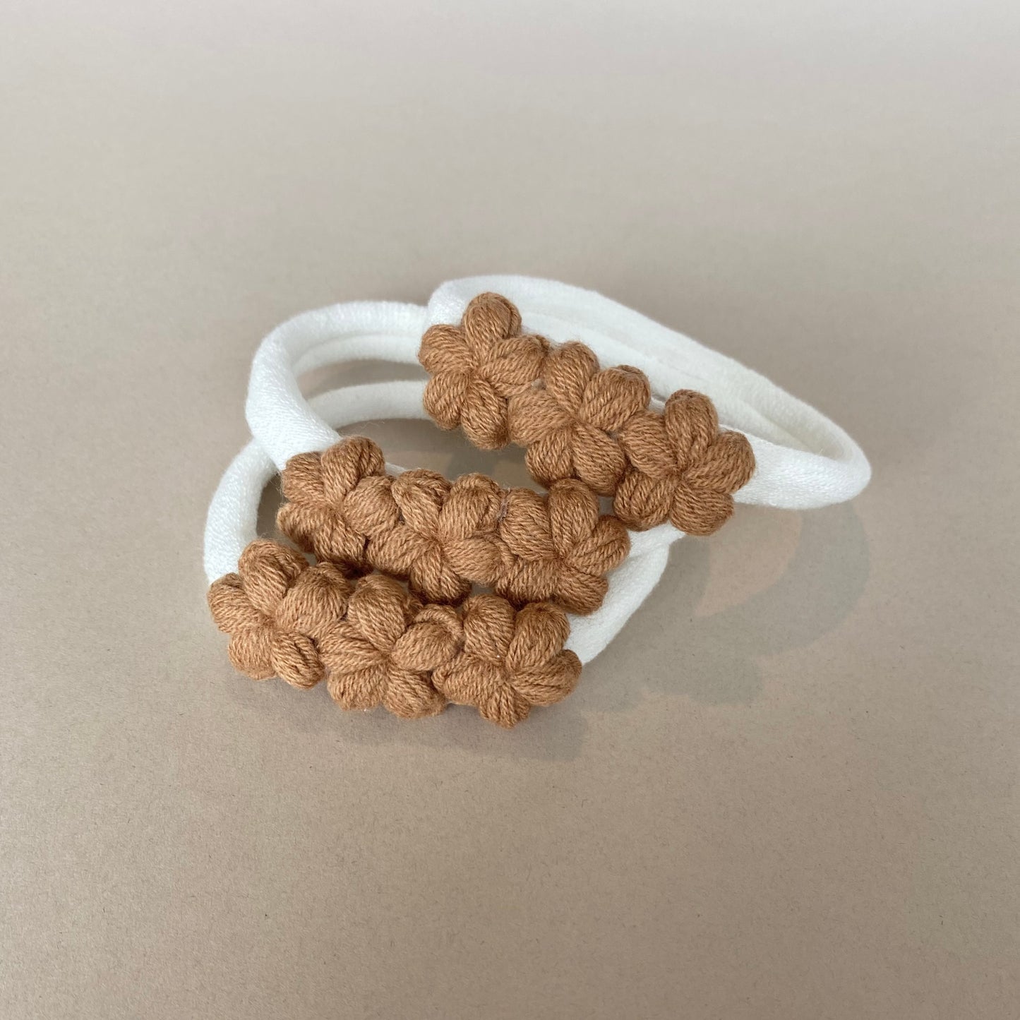 Newborn Headband | Crochet Flowers | Cinnamon