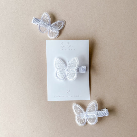 BUTTERFLY HAIR CLIP | WHITE