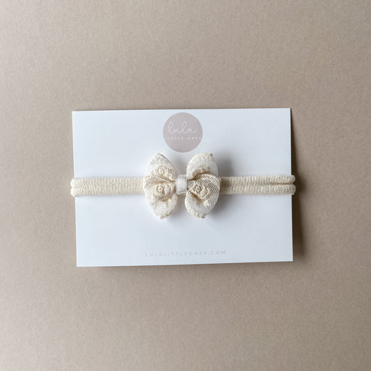 baby headband - ivory