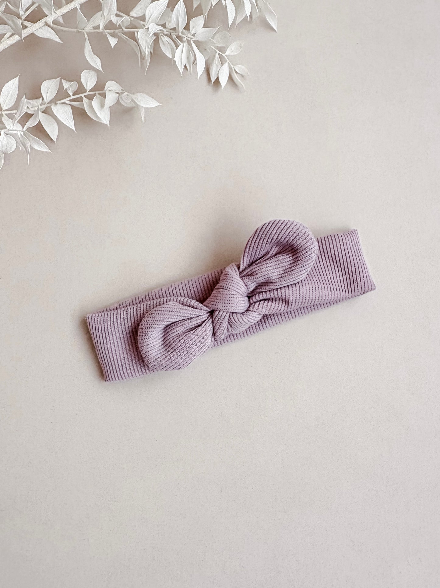 baby bow headband - lilac