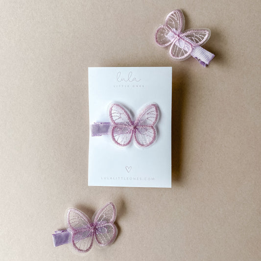 butterfly hair clip | lilac