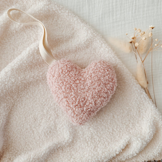 Boucle Heart Nursery Decoration | Dummy Holder