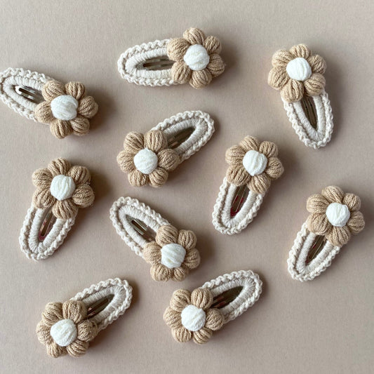 Crochet Daisy Hair Clip | Fawn