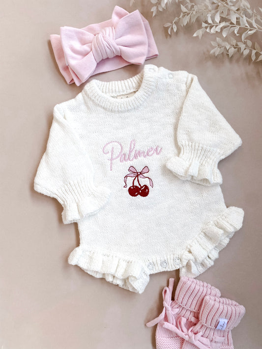 Personalised baby clothes | frill romper