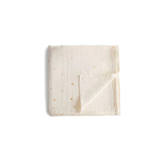 Mushie Organic Cotton Muslin Swaddle Blanket | Sun