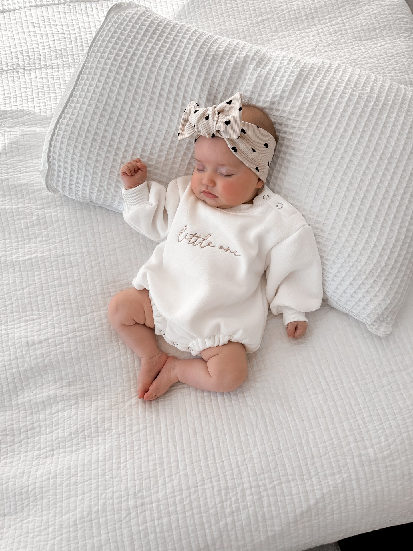 'Little One' neutral baby romper