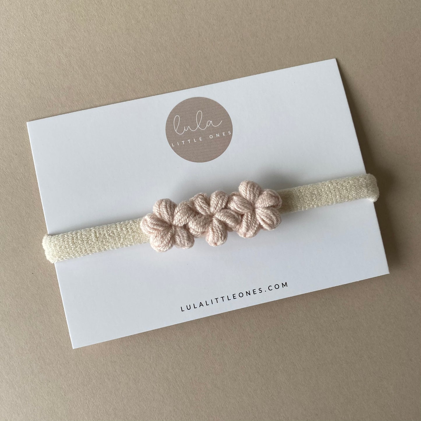 Newborn Headband | Crochet Flowers | Blush