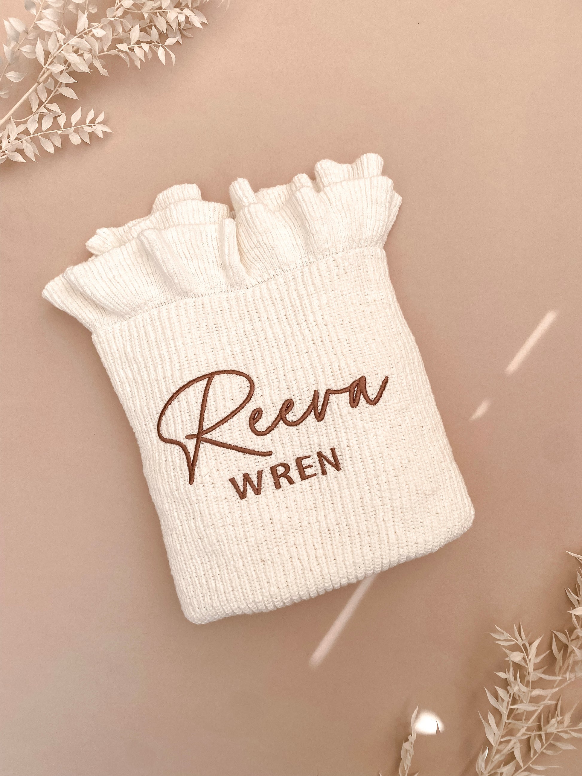 personalised baby blanket - ivory chunky knit