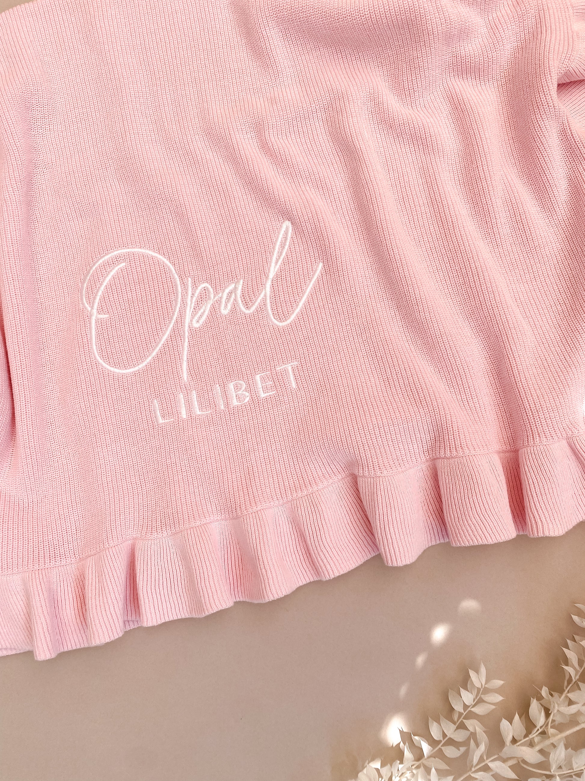 personalised baby blanket - pink