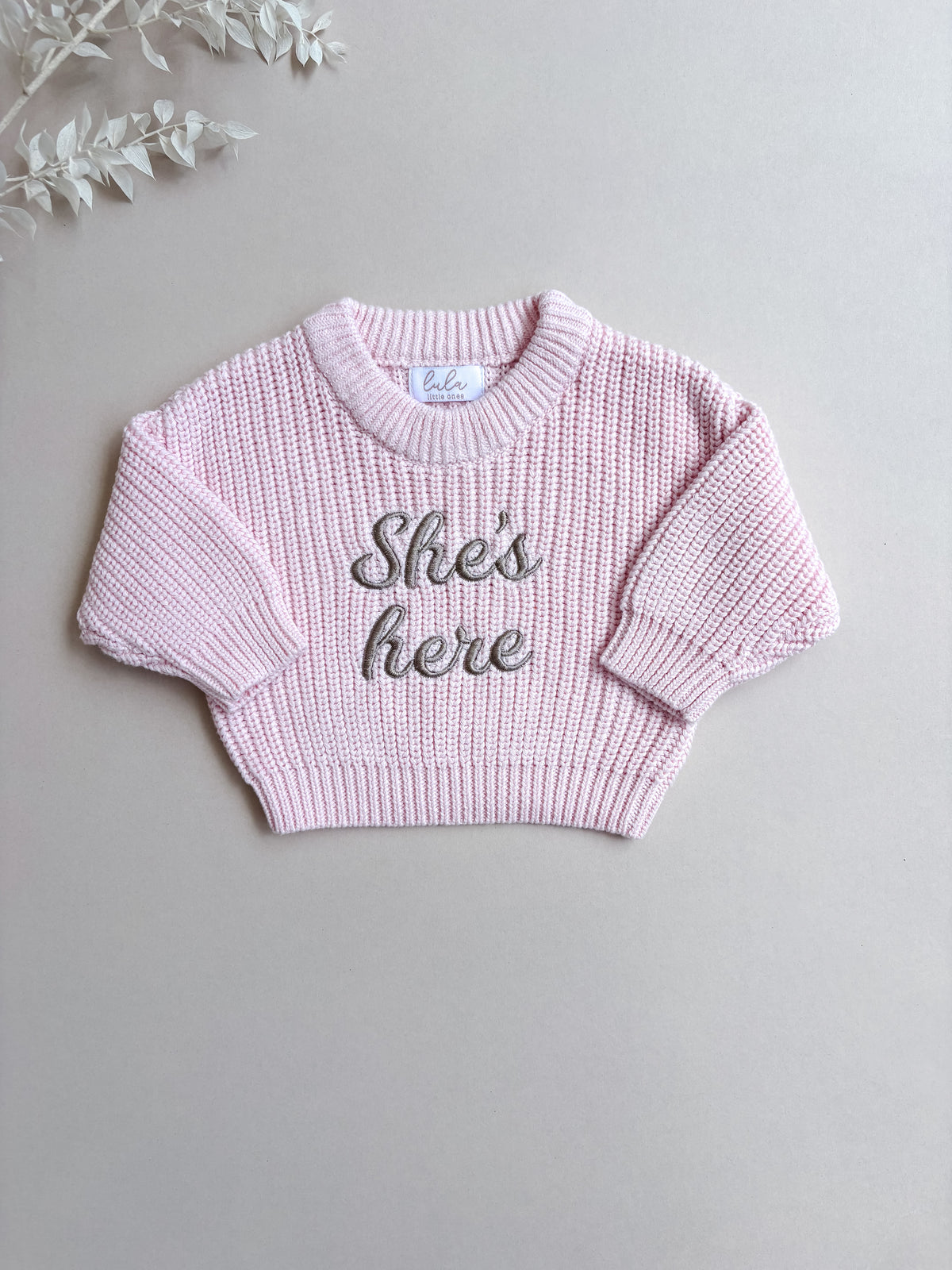 personalised baby jumper pink