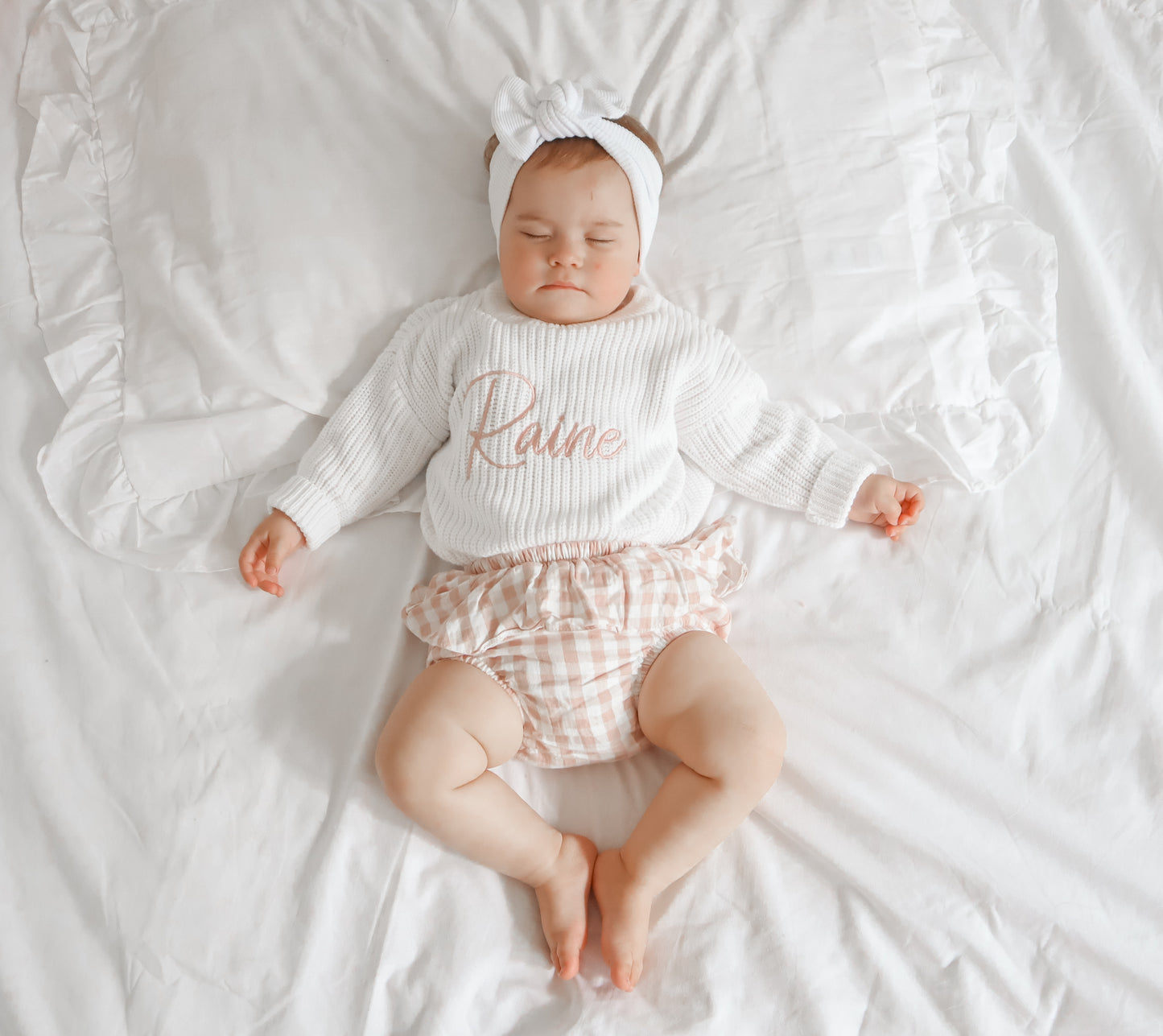 Personalised Chunky Knit Jumper | Milk White