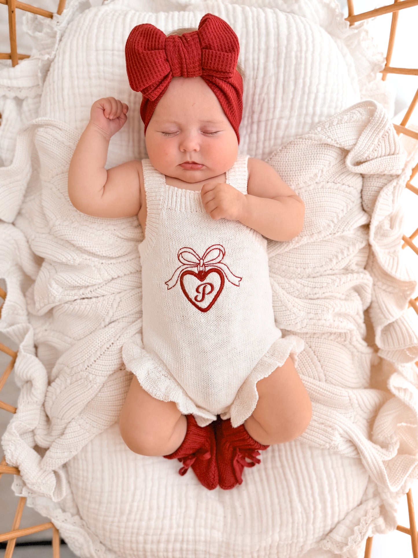 personalised baby girl embroidered romper