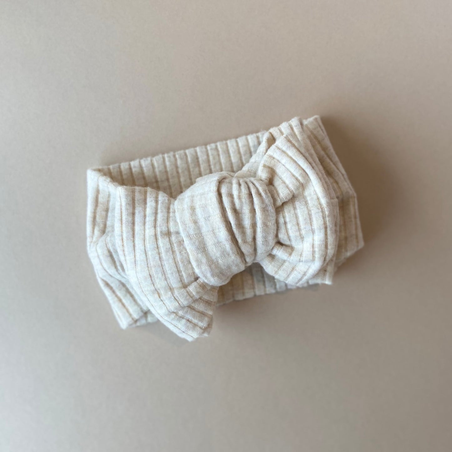 Cosy Rib Oversized Topknot Headband | Oat