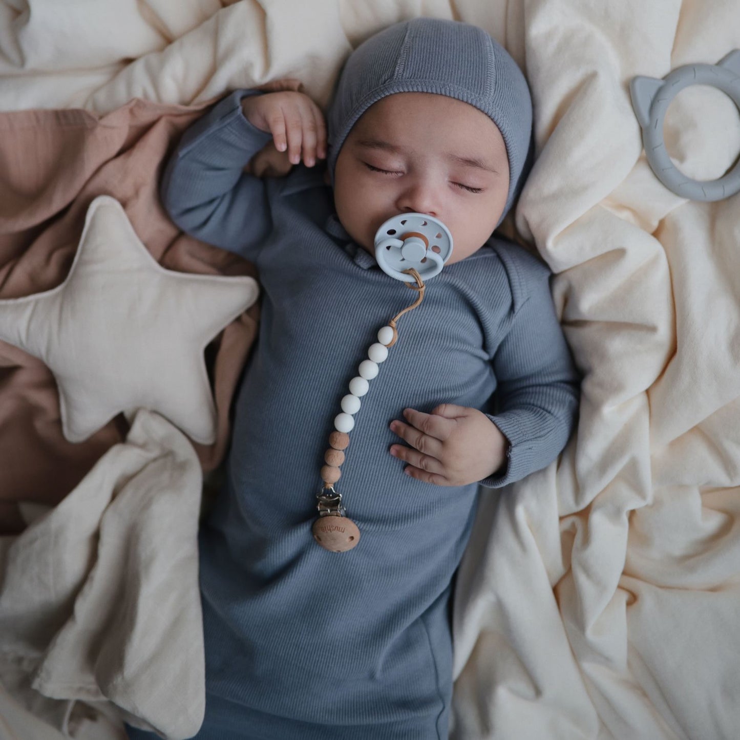 Mushie Lovey Comfort Blanket - Star Fog