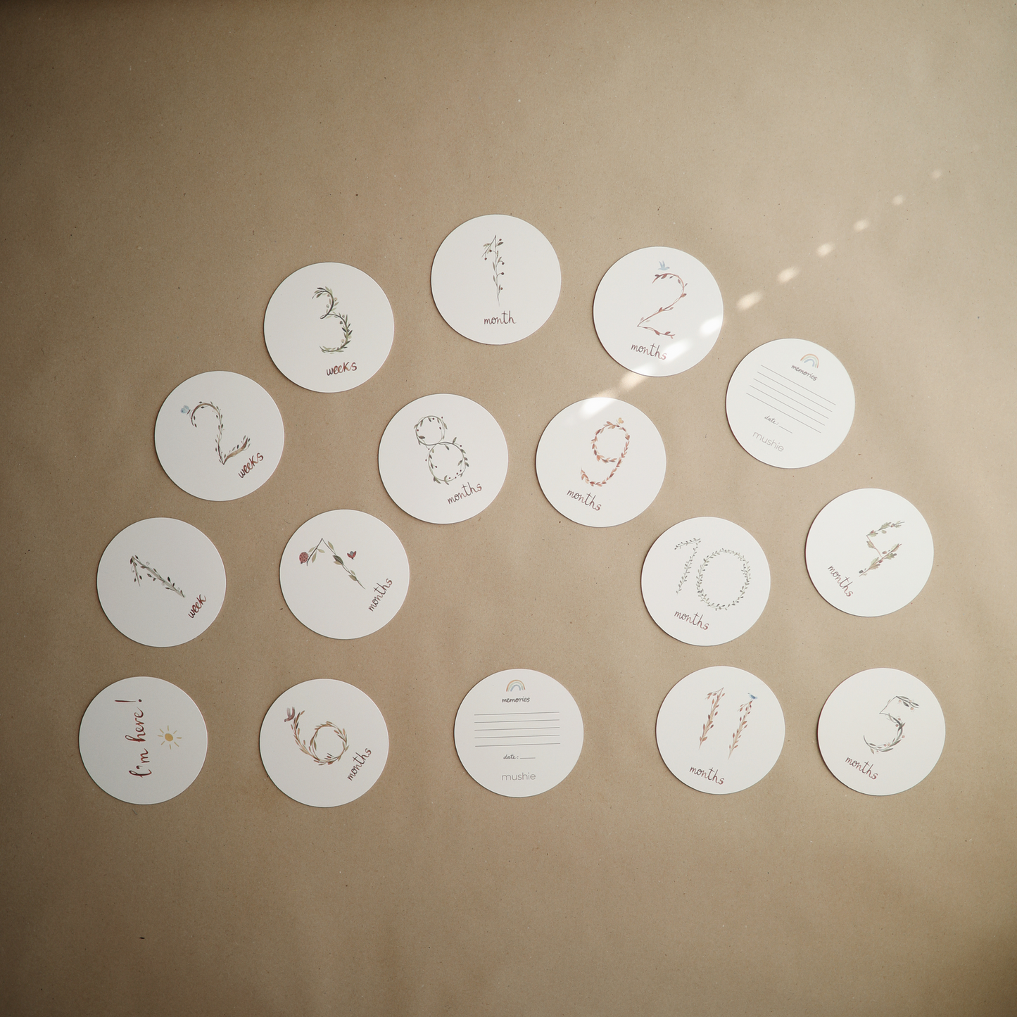 Mushie Baby Milestone Cards