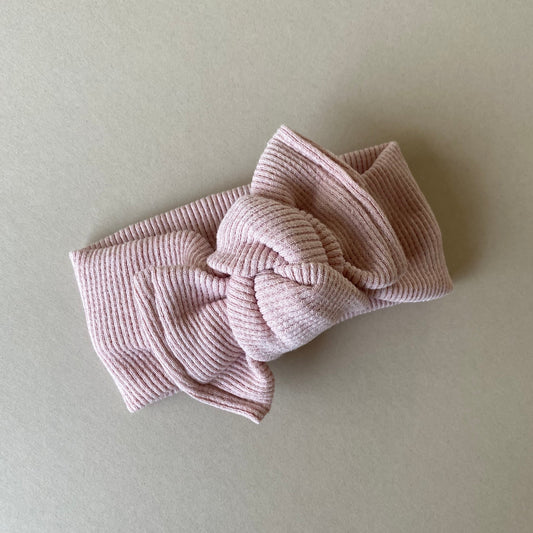 baby top knot headband | dusky pink