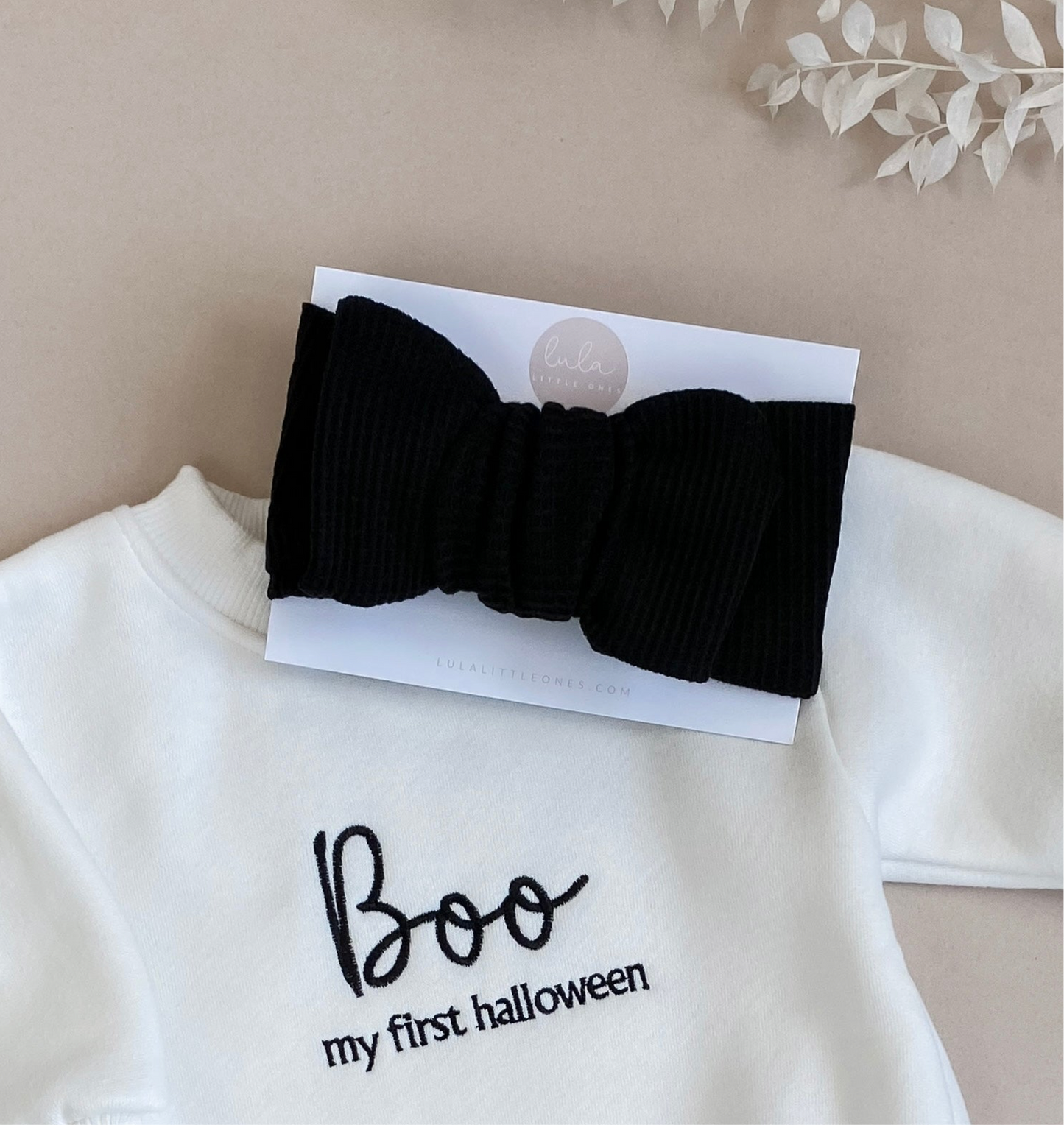 Waffle Oversized Topknot Headband |Black