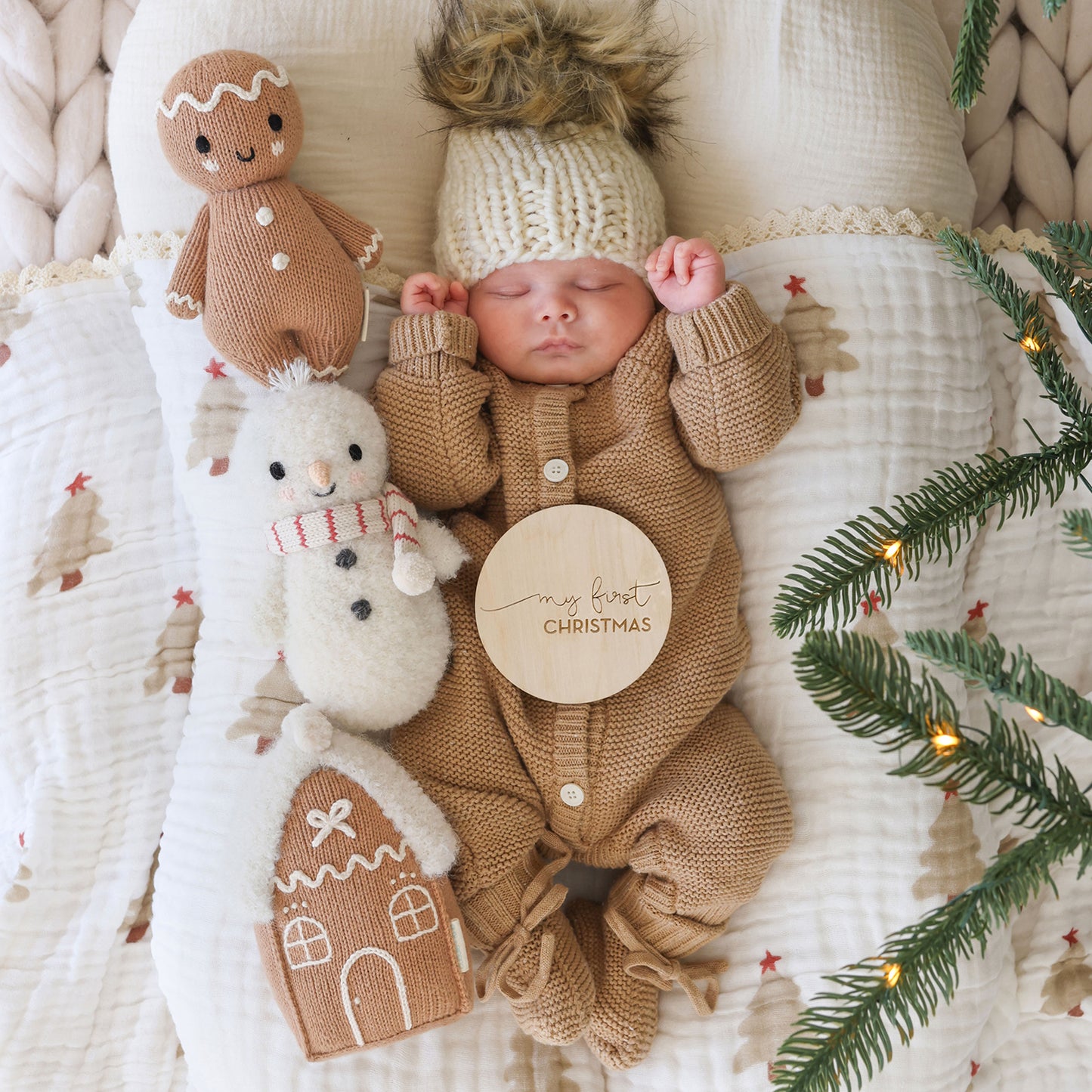 baby gingerbread cuddle and kind Christmas
