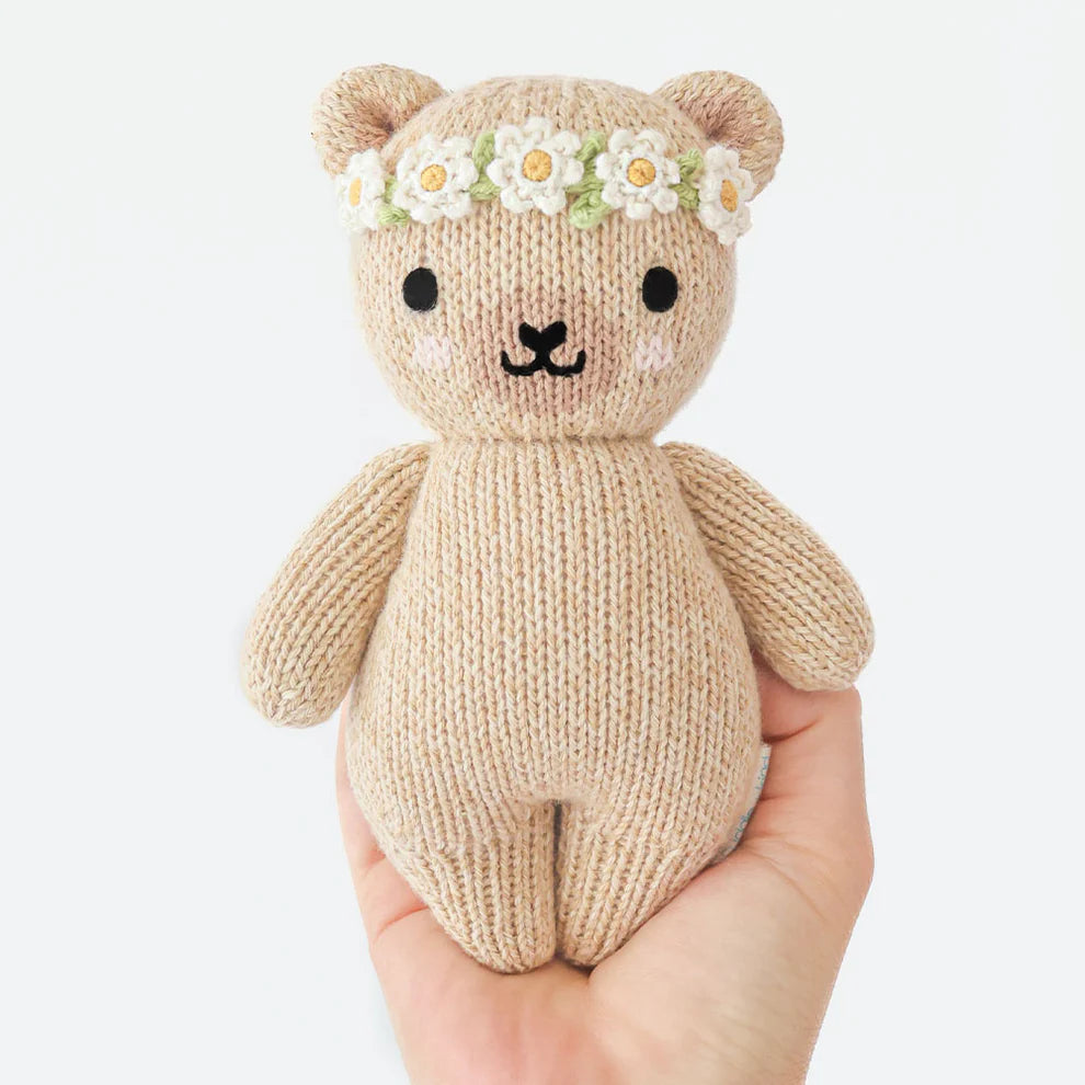 Baby Honey Bear | Ivory Floral | Cuddle+Kind