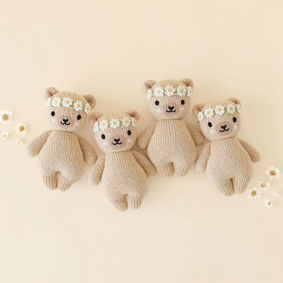 Baby Honey Bear | Ivory Floral | Cuddle+Kind