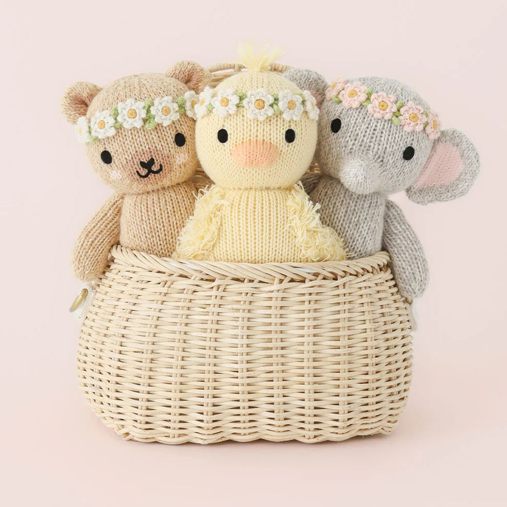 Baby Honey Bear | Ivory Floral | Cuddle+Kind