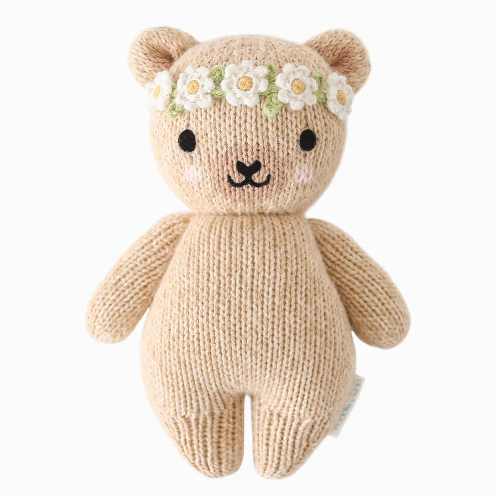 Baby Honey Bear | Ivory Floral | Cuddle+Kind