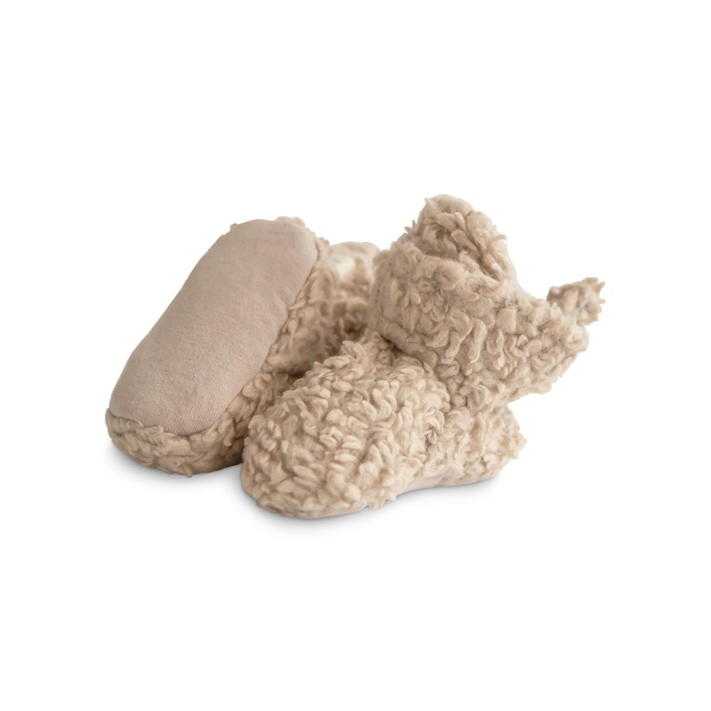 Mushie Cosy Baby Booties | Oatmeal