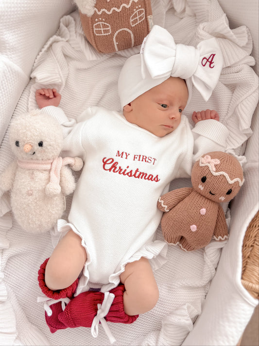 my first Christmas baby outfit - romper