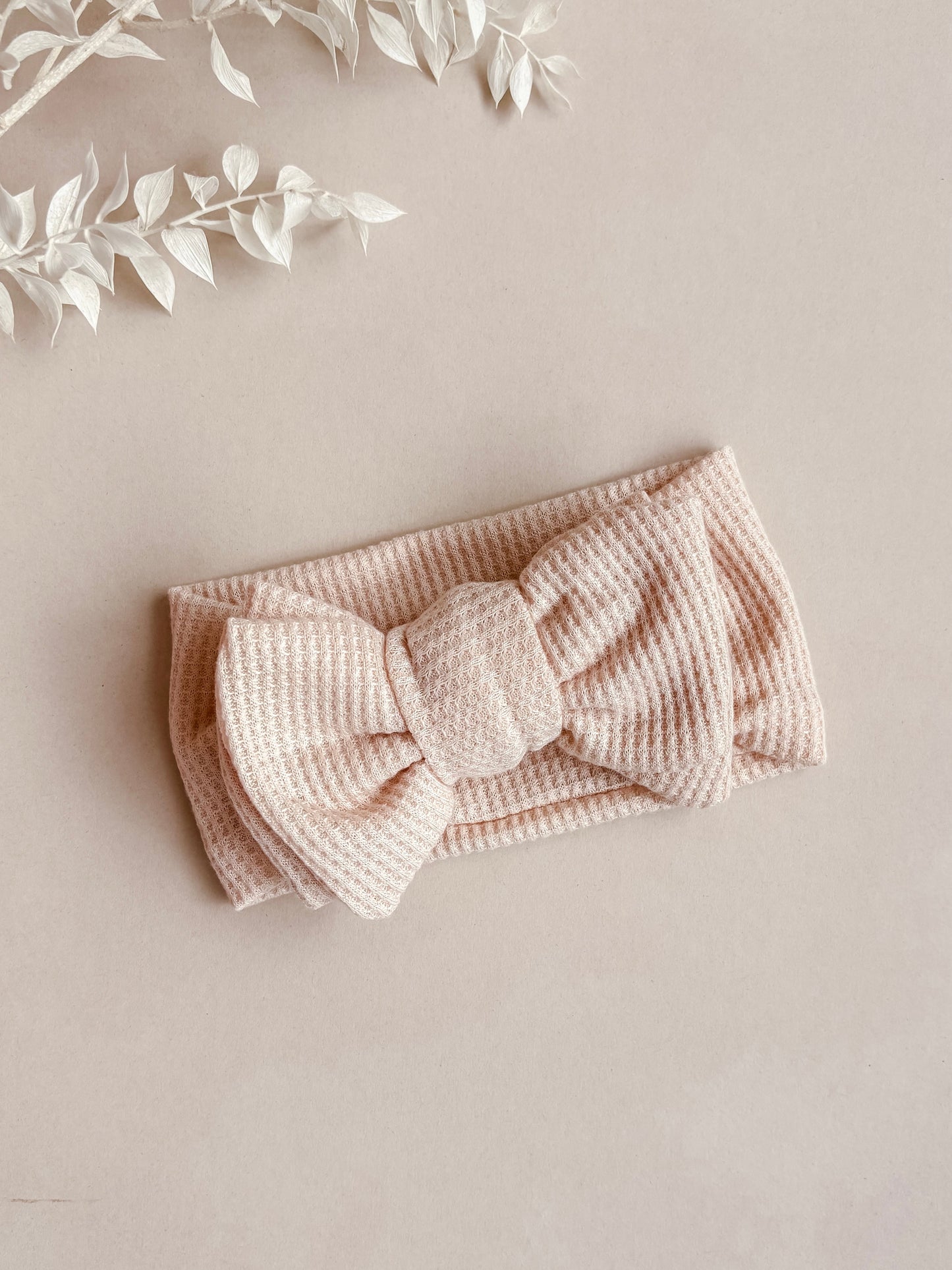 baby headband - petal peach